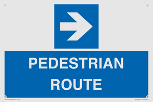 PEDESTRIAN ROUTE - right arrow